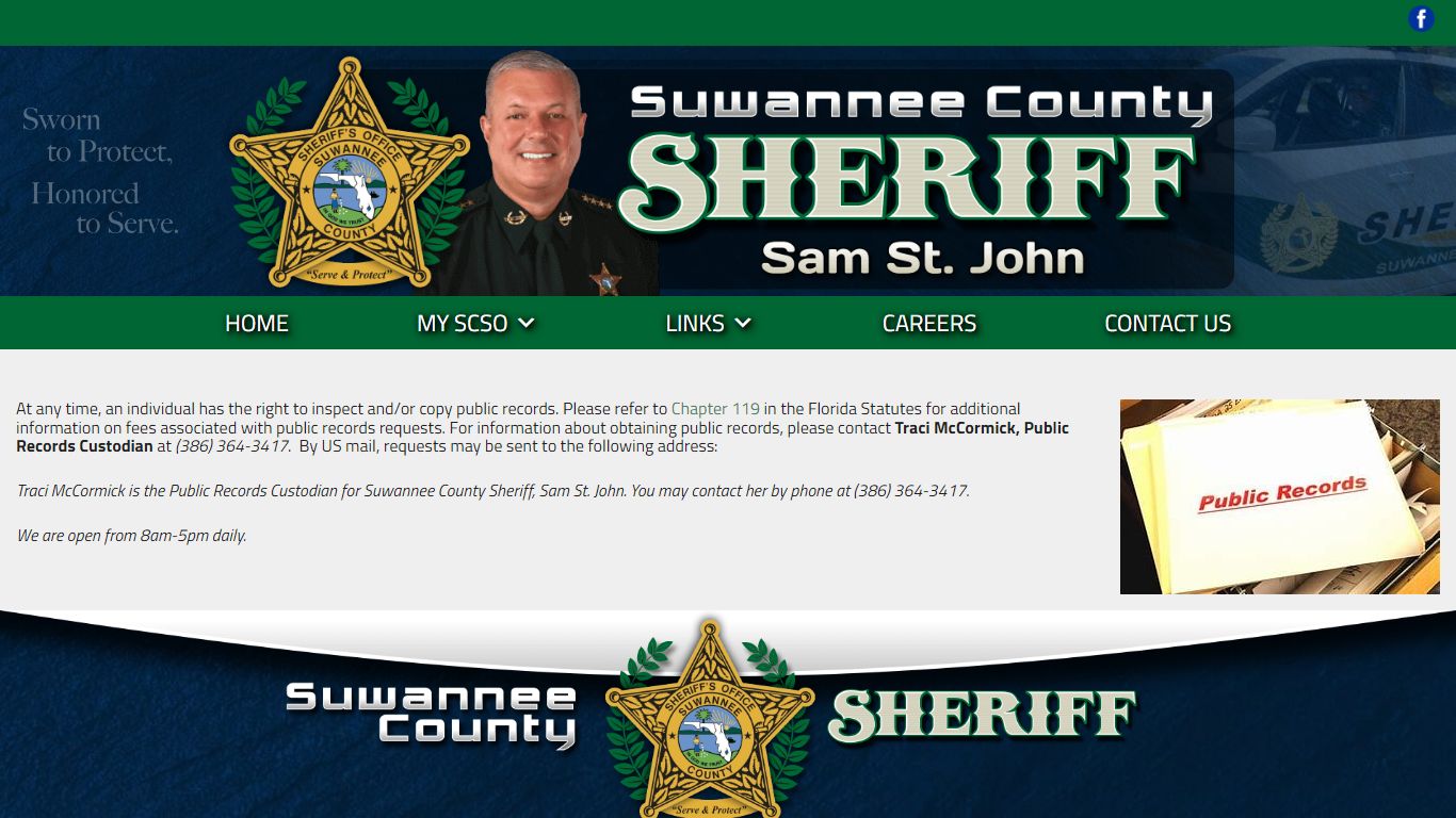 Public Records – Suwannee County Sheriff