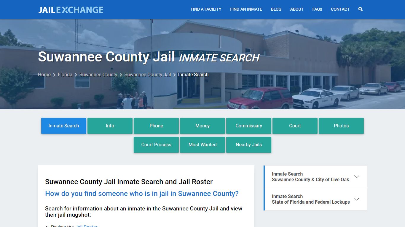 Suwannee County Jail Inmate Search - Jail Exchange